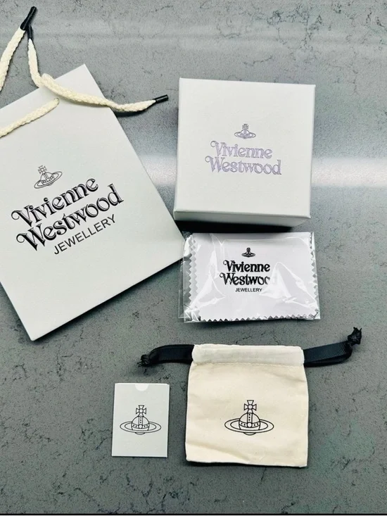 VIVIENNE WESTWOOD PEARL ORB CHOKER SILVER NECKLACE - FULL SET BOX POUCH OS - Picture 8 of 8